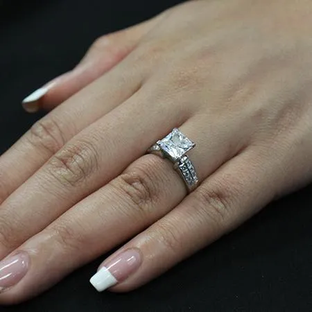 Heather - Princess Lab Diamond Engagement Ring (IGI Certified)