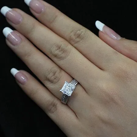Heather - Princess Lab Diamond Engagement Ring (IGI Certified)