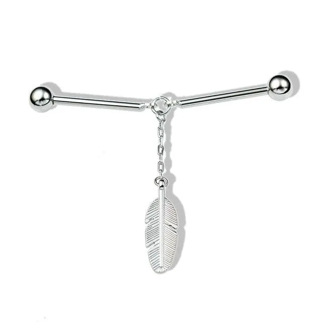High End British Style Shirt Collar Needle  Metal Leaves Brooch Lapel Pin Simple Women and Men