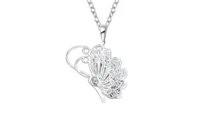 Hollow Butterfly Flying Wings Pendant Necklace
