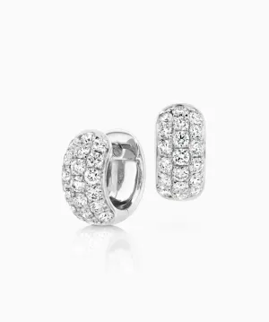 Huggie Medio Diamond Earrings