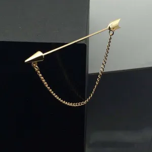 Jewelry Pin Chain Black Bow Brooch Gold Lapel Pins