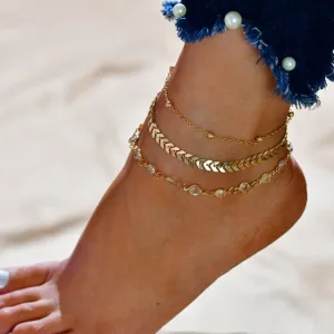 Jewelry that Helps the Ocean | Multi Ring Chic Anklet Set