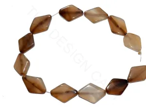 Light Brown Diamond Agate Stones