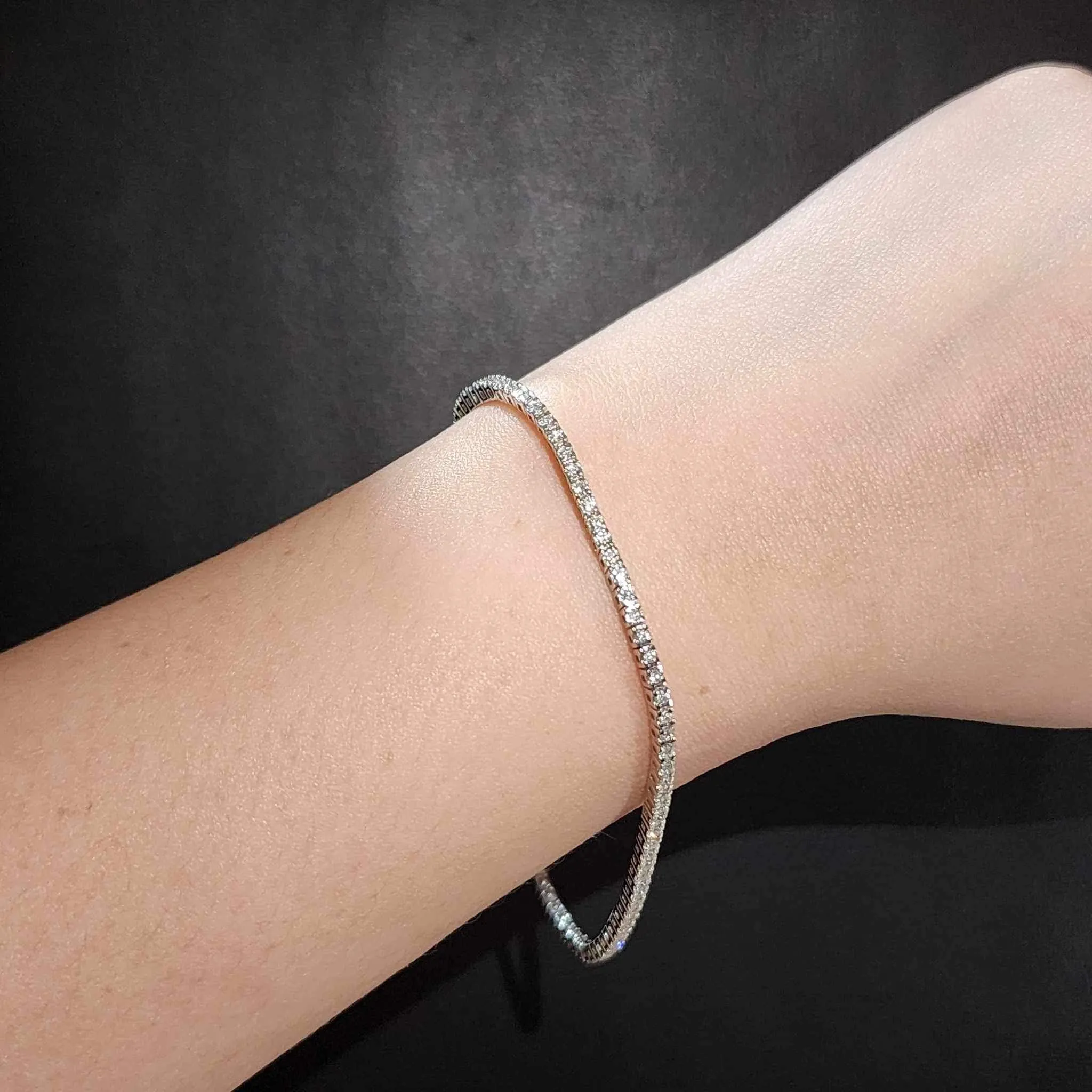 #LVNAPP | 4.1cts Full Eternity Unisex Tennis Bracelet 14kt