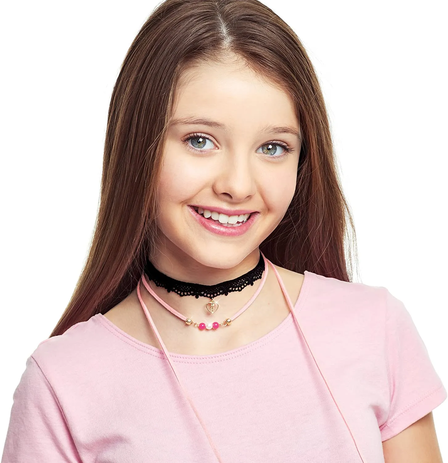 Make It Real – Juicy Couture Chokers & Charms. DIY Choker Jewelry Making Kit for Girls. Design and Create Girls Choker Necklaces with Juicy Couture Charms, Beads, Ribbons, and Chains