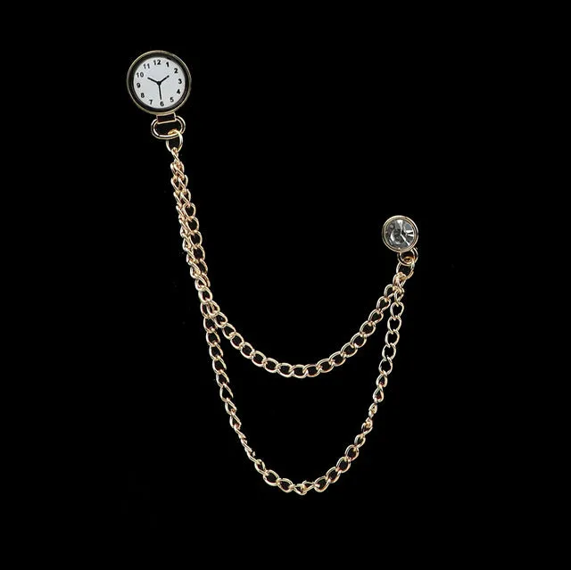 Man Suit Shirt Collar Tassel Chain