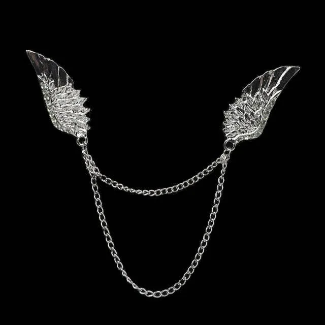 Man Suit Shirt Collar Tassel Chain