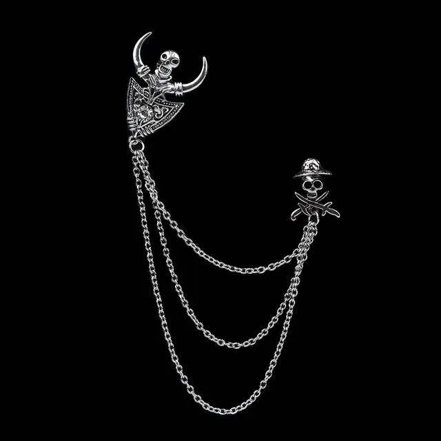 Man Suit Shirt Collar Tassel Chain