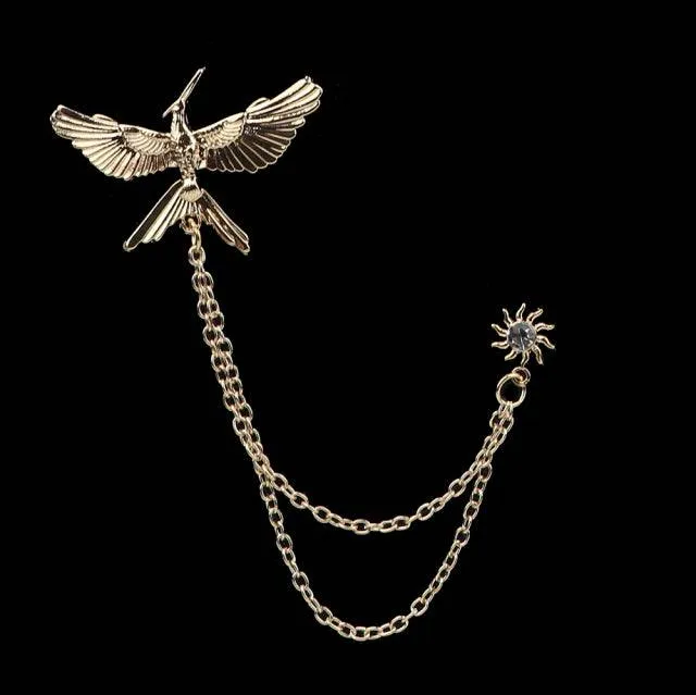 Man Suit Shirt Collar Tassel Chain