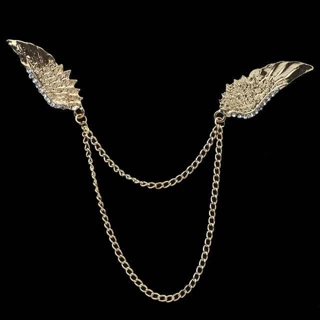 Man Suit Shirt Collar Tassel Chain