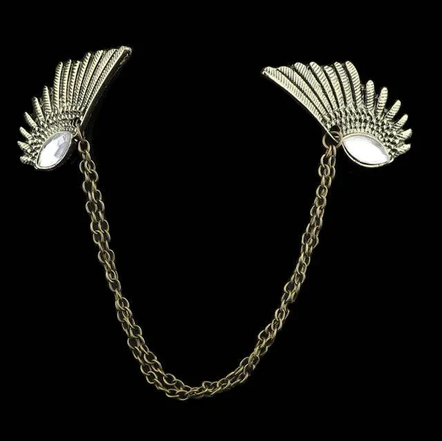 Man Suit Shirt Collar Tassel Chain