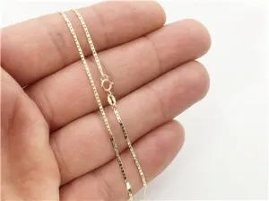 Mariner Anchor Anklet Chain 10K Solid Yellow Gold , 10" - 1.2mm - Dainty Anklet, Minimalist, Flat Chain Anklet, Genuine 10K Gold