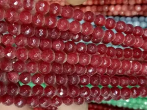 Maroon 2 Circular Agate Stones