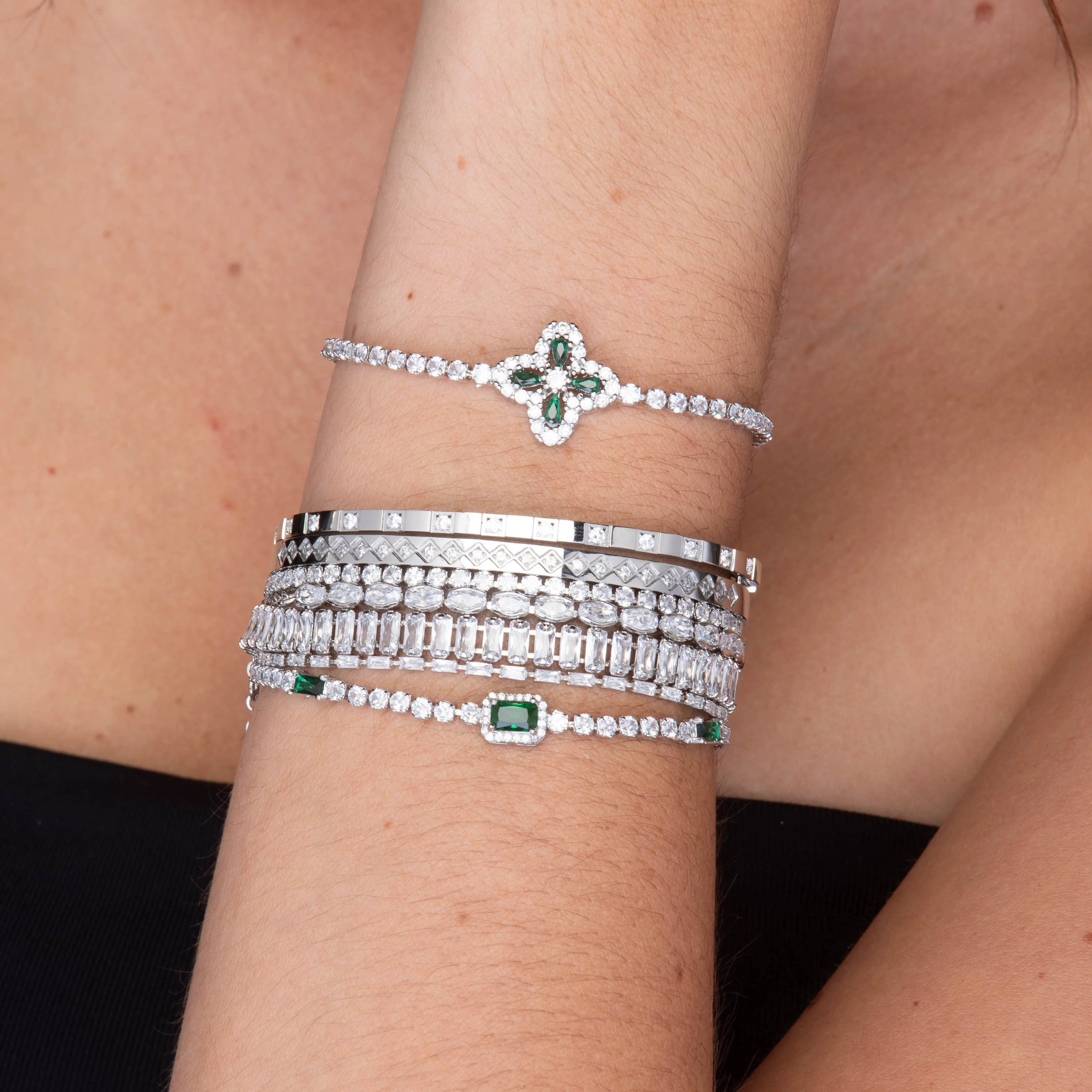 Marquise Tennis Zirconia Bracelet