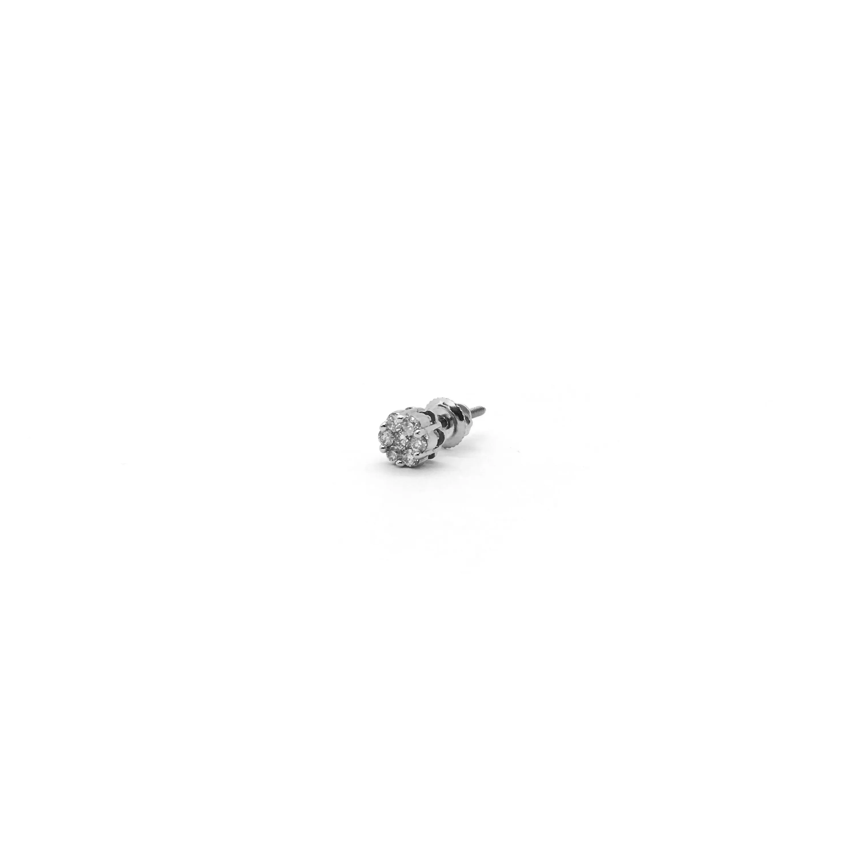 Mini Honeycomb Cluster Diamond Stud Earring (14K)