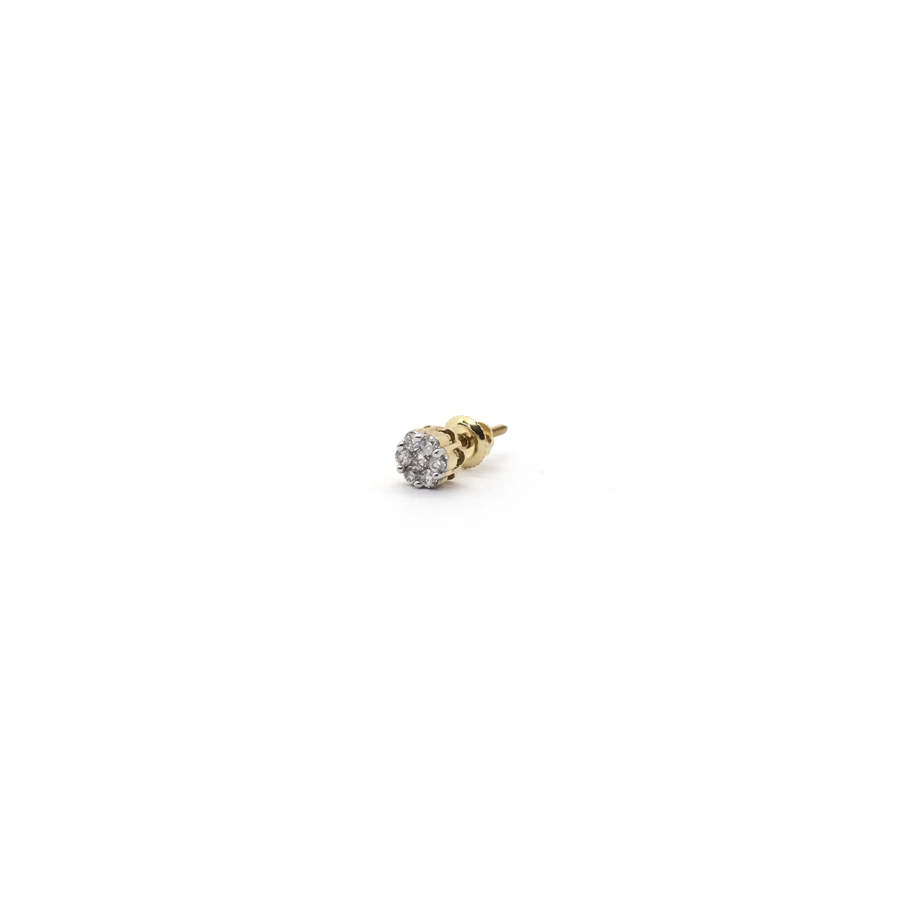 Mini Honeycomb Cluster Diamond Stud Earring (14K)