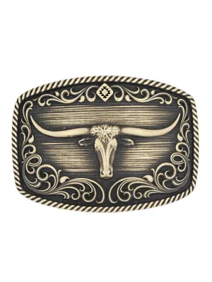 Montana Silversmiths A973C Longhorn Legend Heritage Attitude Buckle Bronze