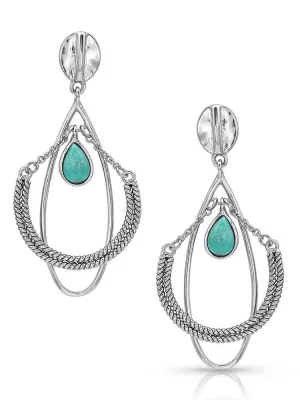 Montana Silversmiths ER4404-D Horseshoe Mobile Turquoise Earrings - D