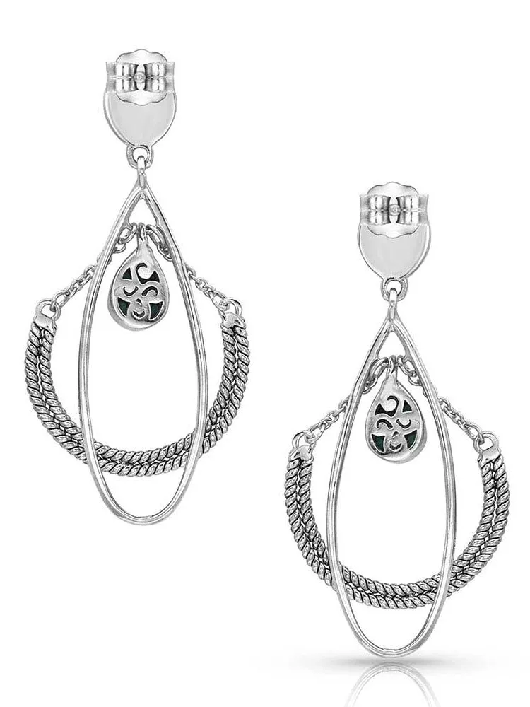 Montana Silversmiths ER4404-D Horseshoe Mobile Turquoise Earrings - D