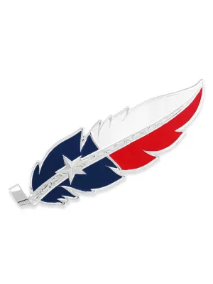 Montana Silversmiths HF5458TX Hat Feather Silver Texas Flag