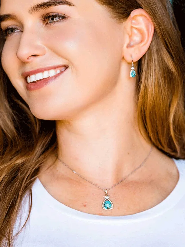 Montana Silversmiths JS6035 Womens Turquoise Revival Jewelry Set Silver