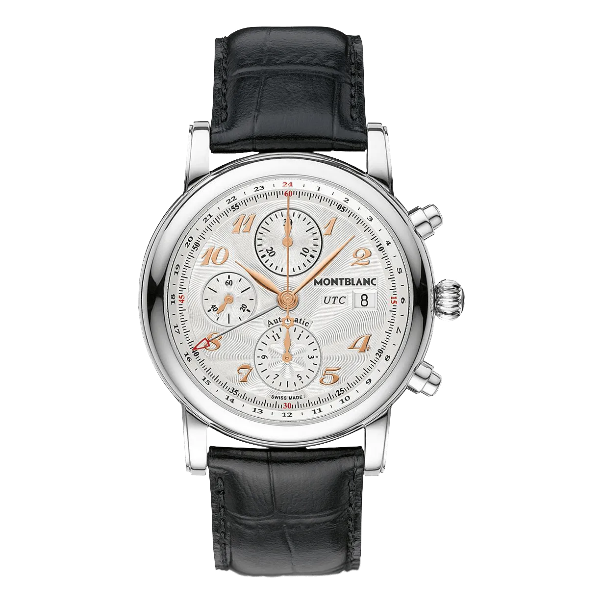 Montblanc Star Men's Black Leather Strap Watch 2225425