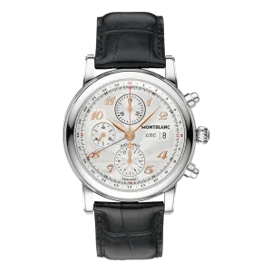 Montblanc Star Men's Black Leather Strap Watch 2225425