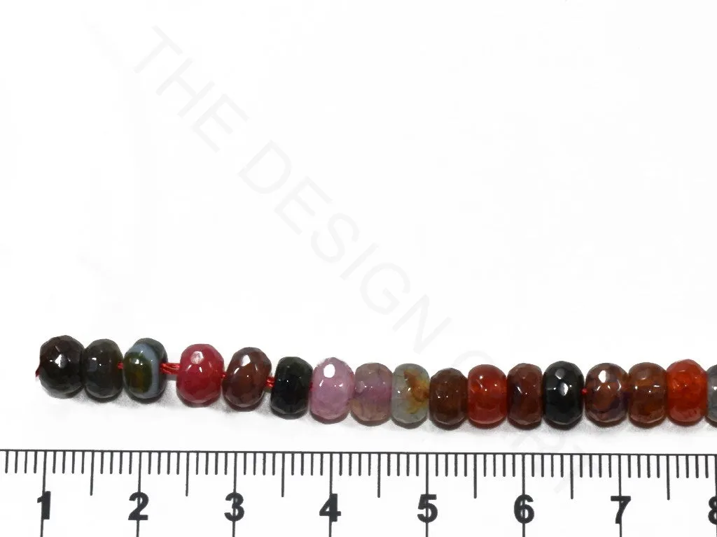 Multicolour Round Faceted 3 Agate Stones