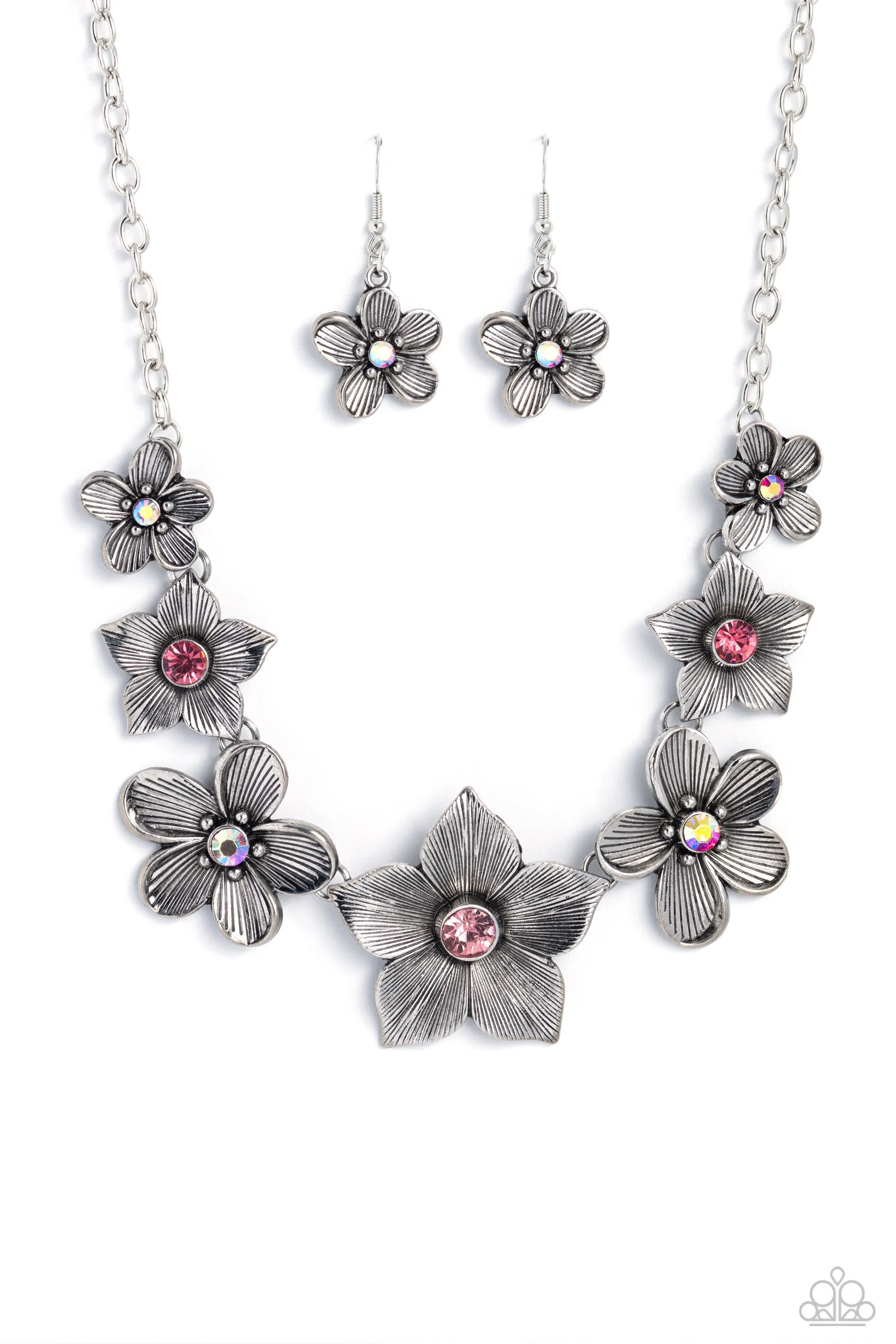 Necklaces Free FLORAL - Pink N413