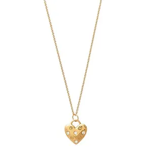 Olivia Burton Yellow Gold Plated Classic Heart Crystal Necklace