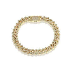 Orchid Gems 13mm Iced Out Miami Cuban Chain