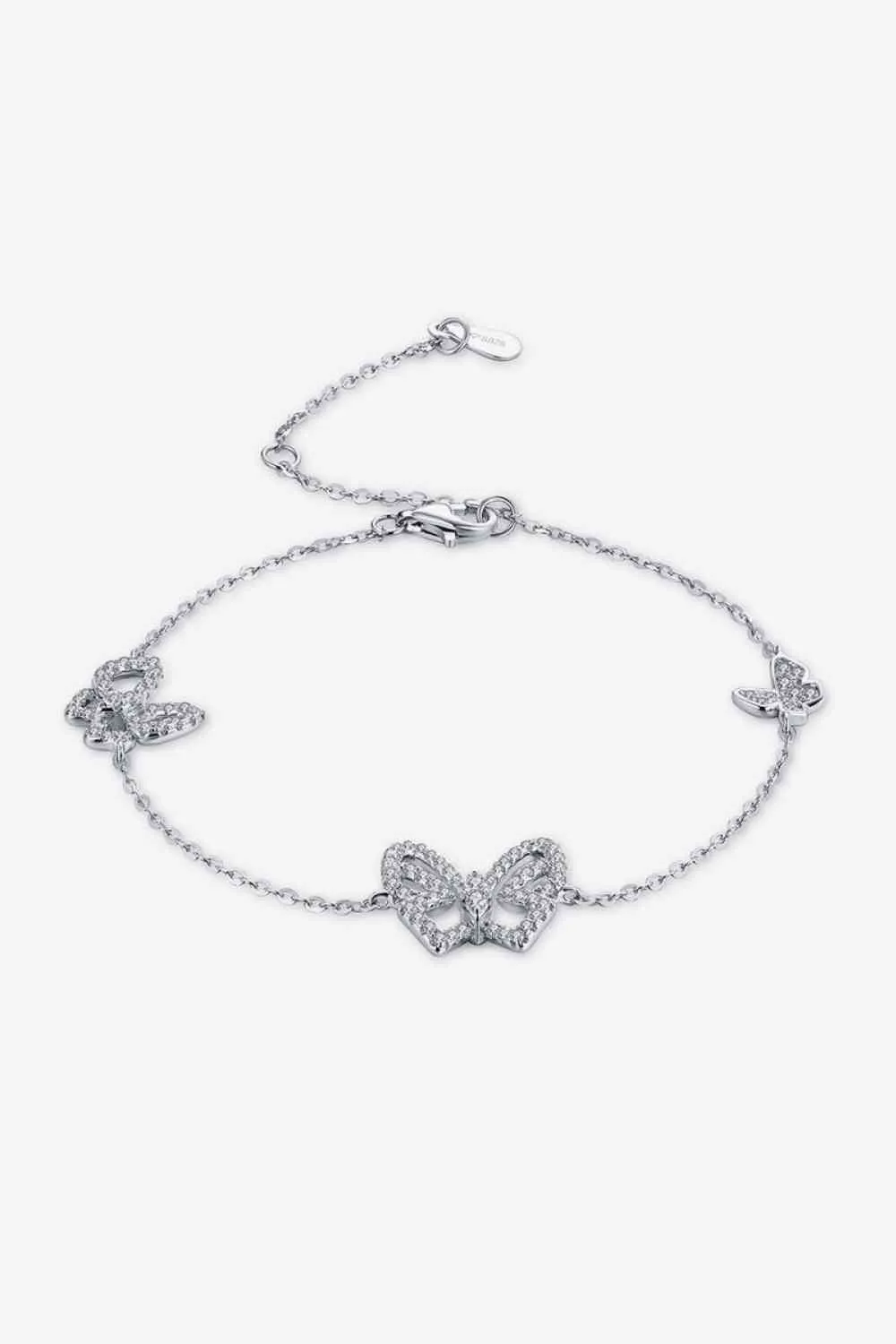 Peace Moissanite Butterfly Shape Bracelet