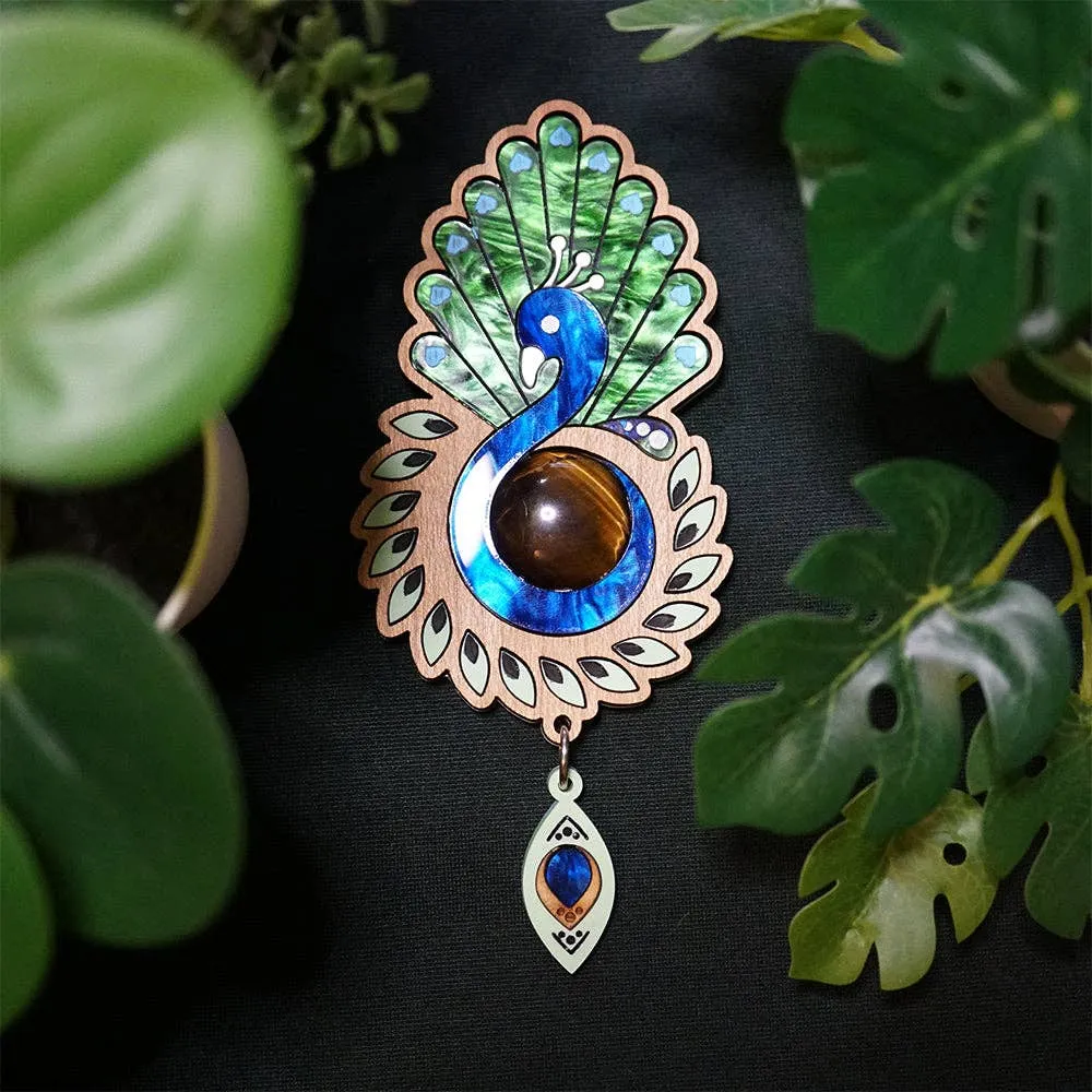 Peacock Brooch