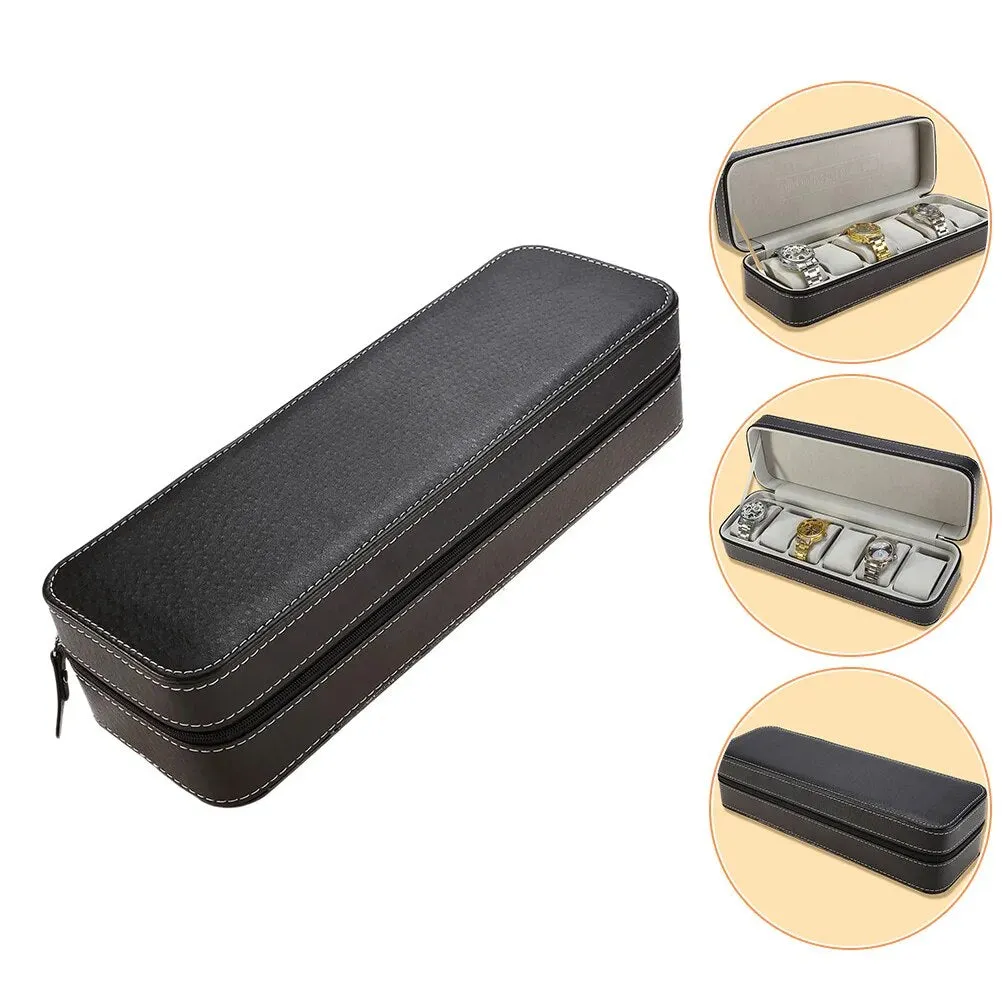 Portable 6 Slots Watch Box Desktop Watch Case Household Watch Organizer