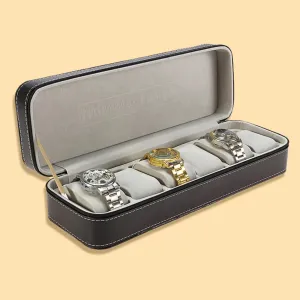 Portable 6 Slots Watch Box Desktop Watch Case Household Watch Organizer