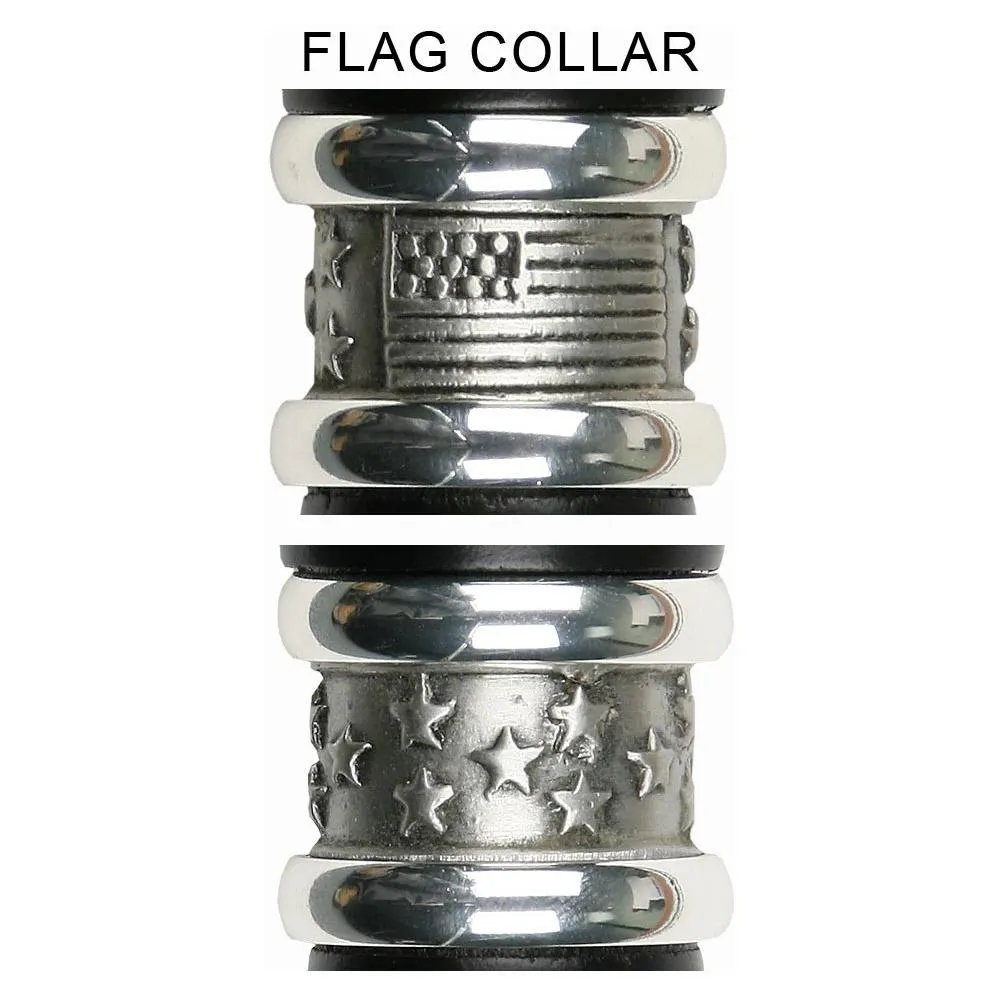 POW-MIA Emblem Knob Stick: Large Knob, Pewter Collar