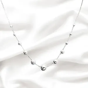 Rivansh 18-Inch Ball Design Sterling Silver Necklace