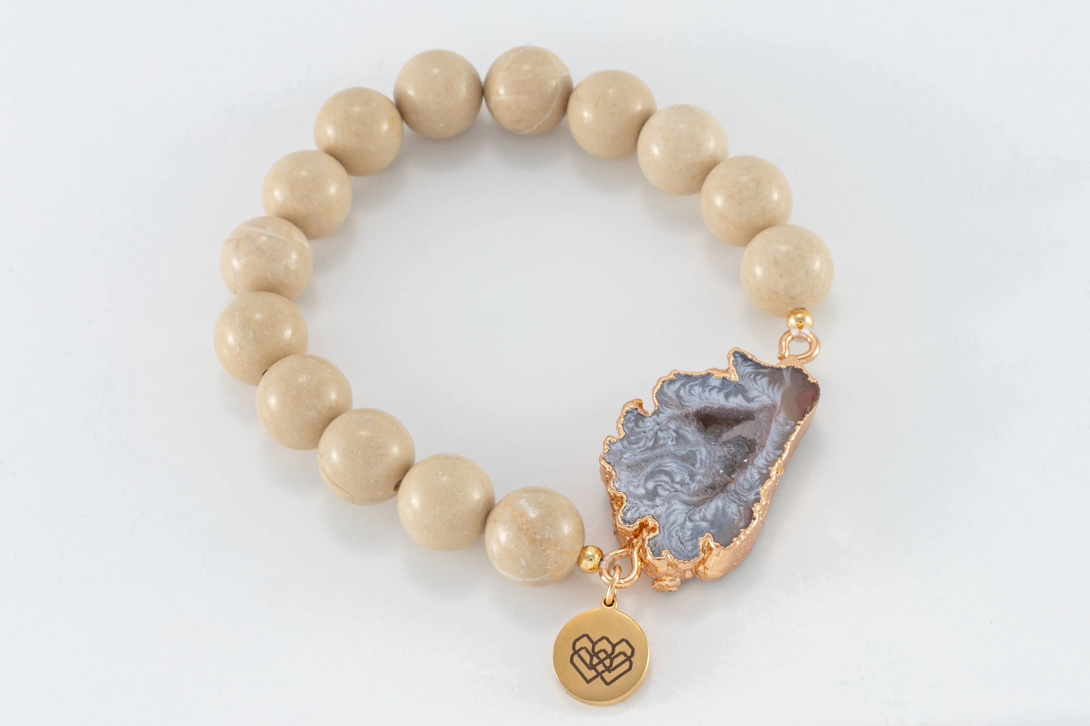 Riverstone & Agate Beaded Bracelet