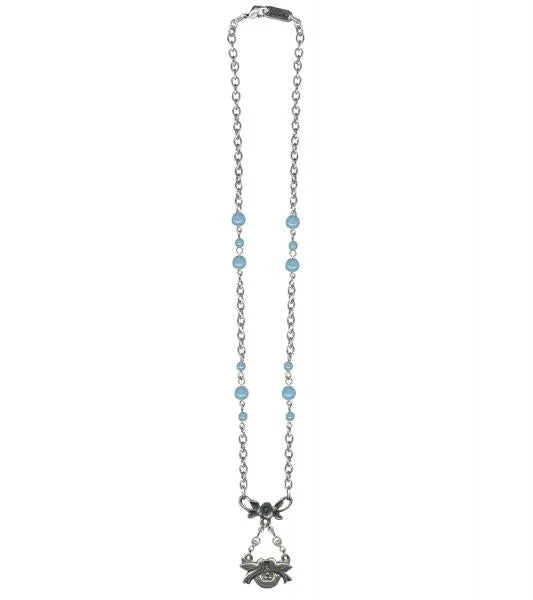Rockware Lovebirds Necklace with Blue Opal