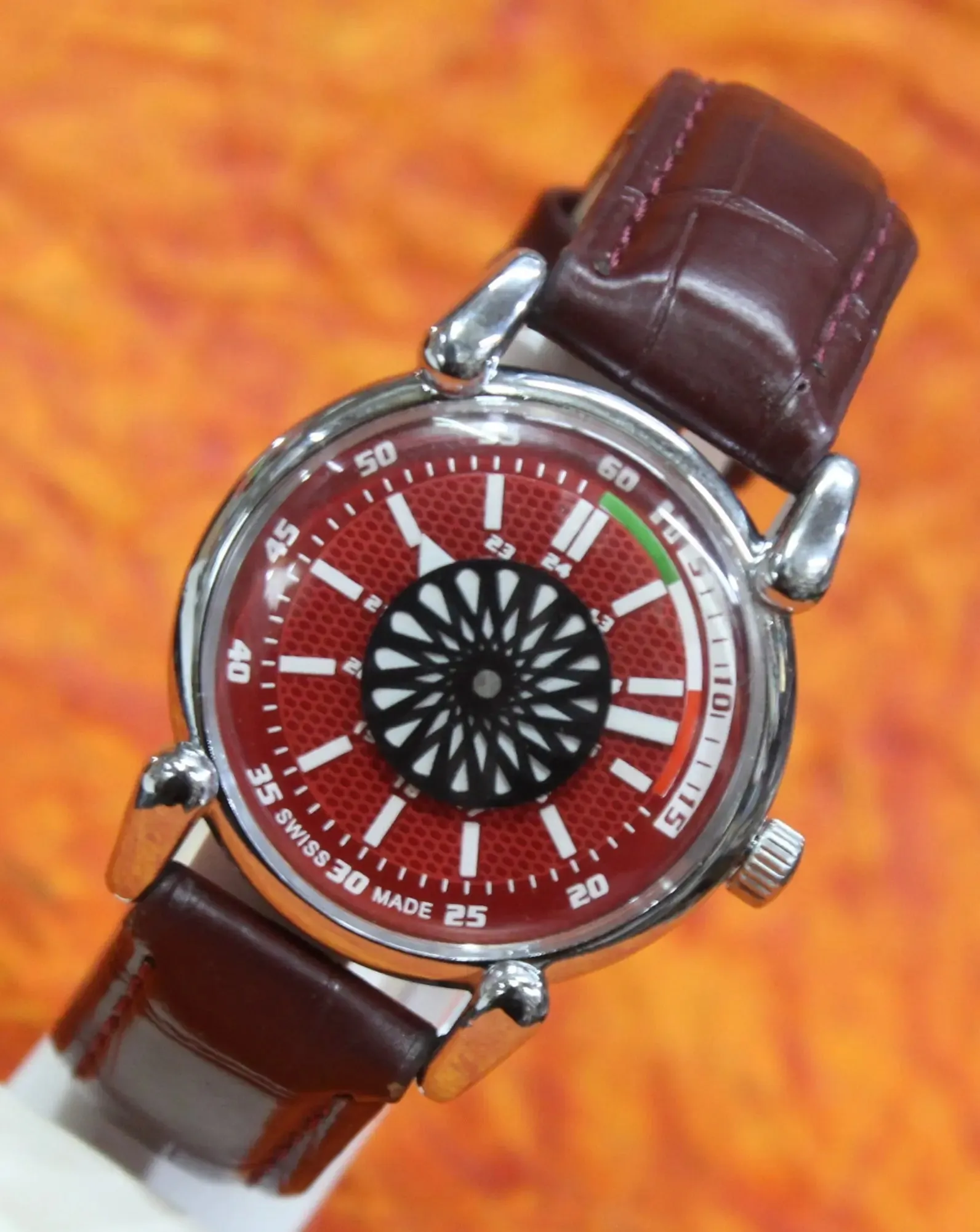 Roulette Mystery Dial Oris Vintage 17 Jewels ST96 Hand Wind Wristwatch