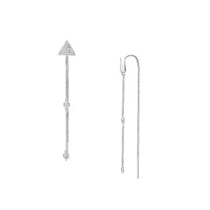 Round Brilliant drop earrings with 0.4 carats* of diamond simulants in sterling silver