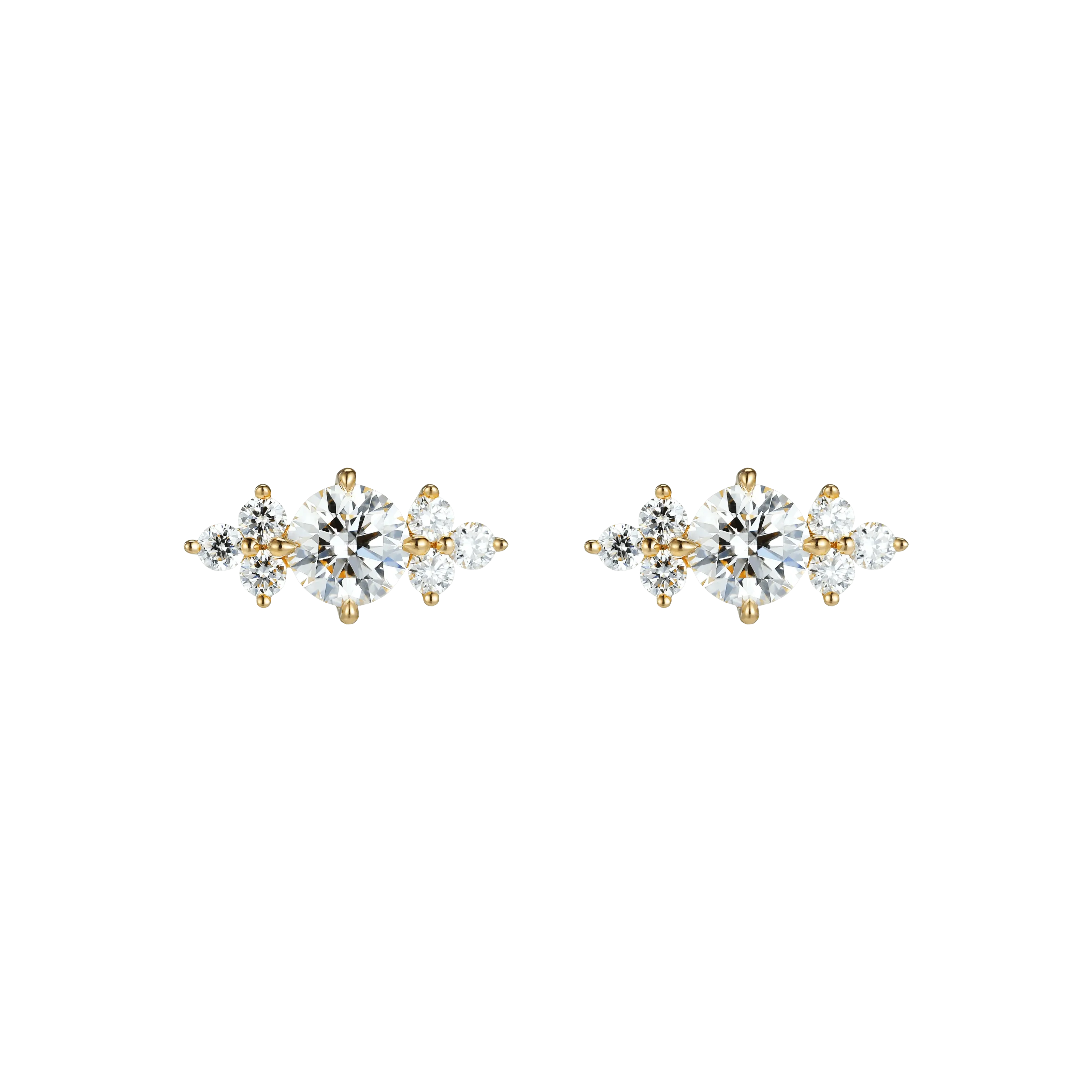 Round brilliant joy earrings