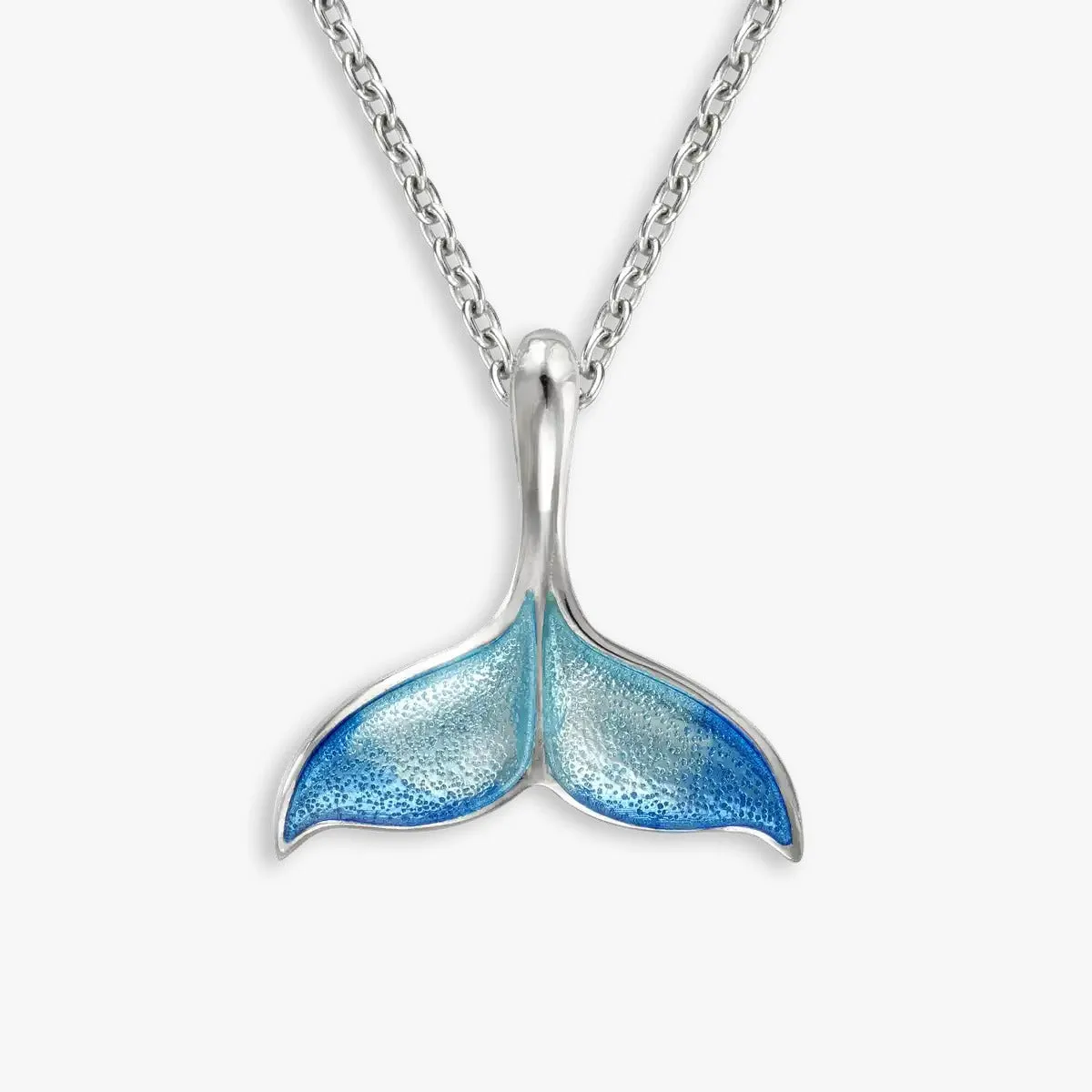 Seafarer’s Whale Tail Rhodium Plated 925 Chain Pendants