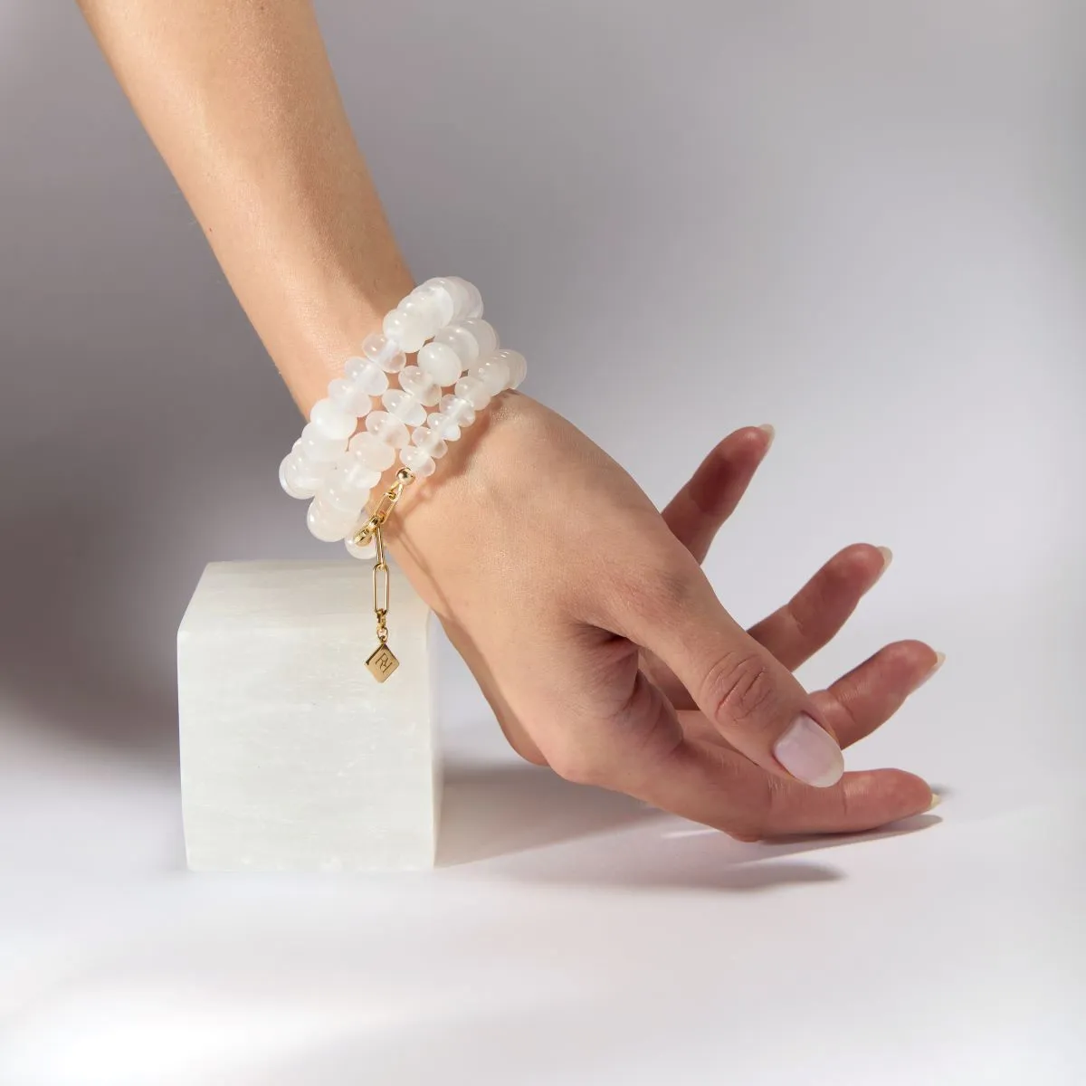 SELENITE CANDY BEADS BRACELET XL BEADS (10MM)