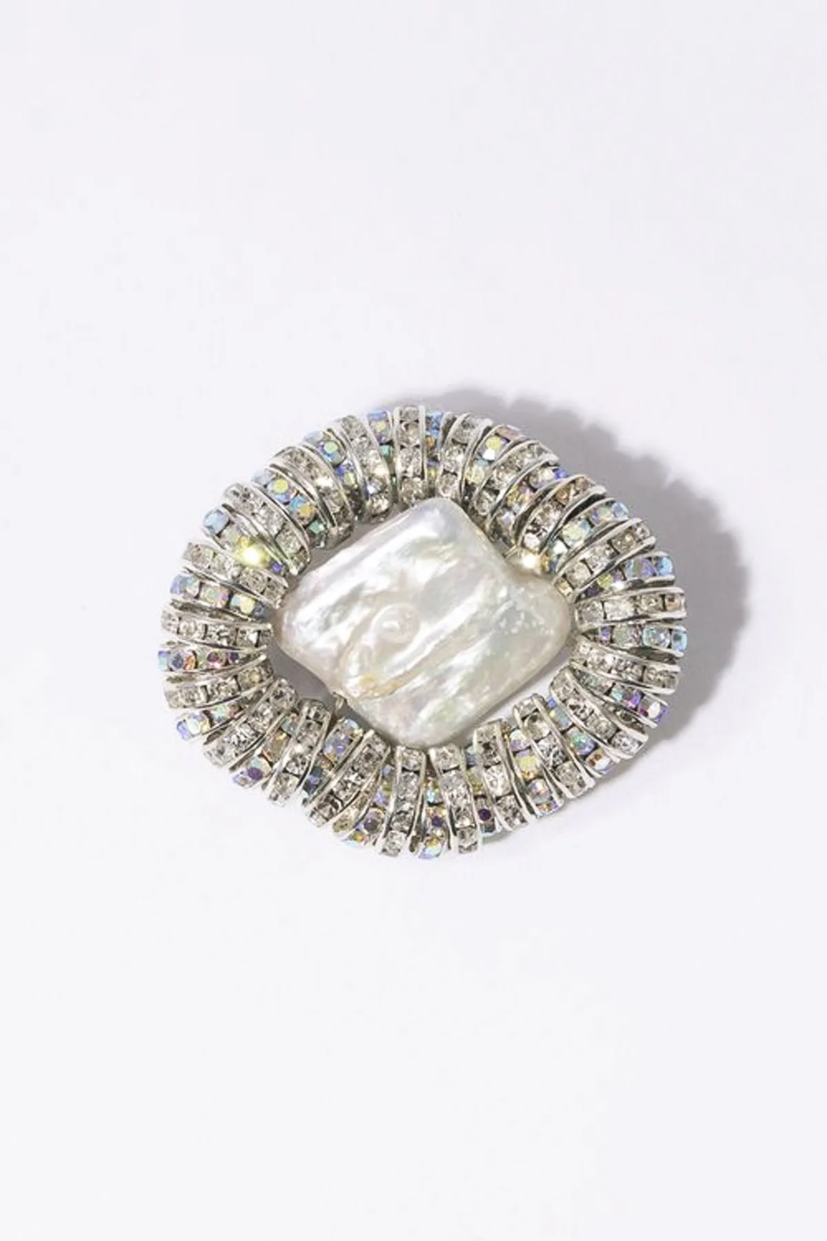 Silver Pearl Brooch