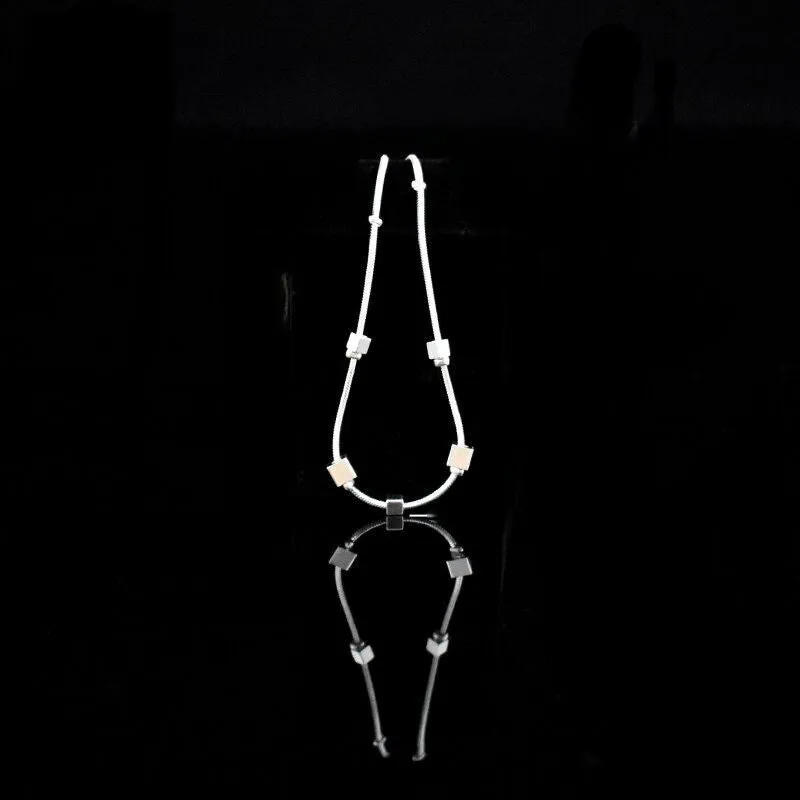 Silver Sterling Square Foot Chain Anklet For Women