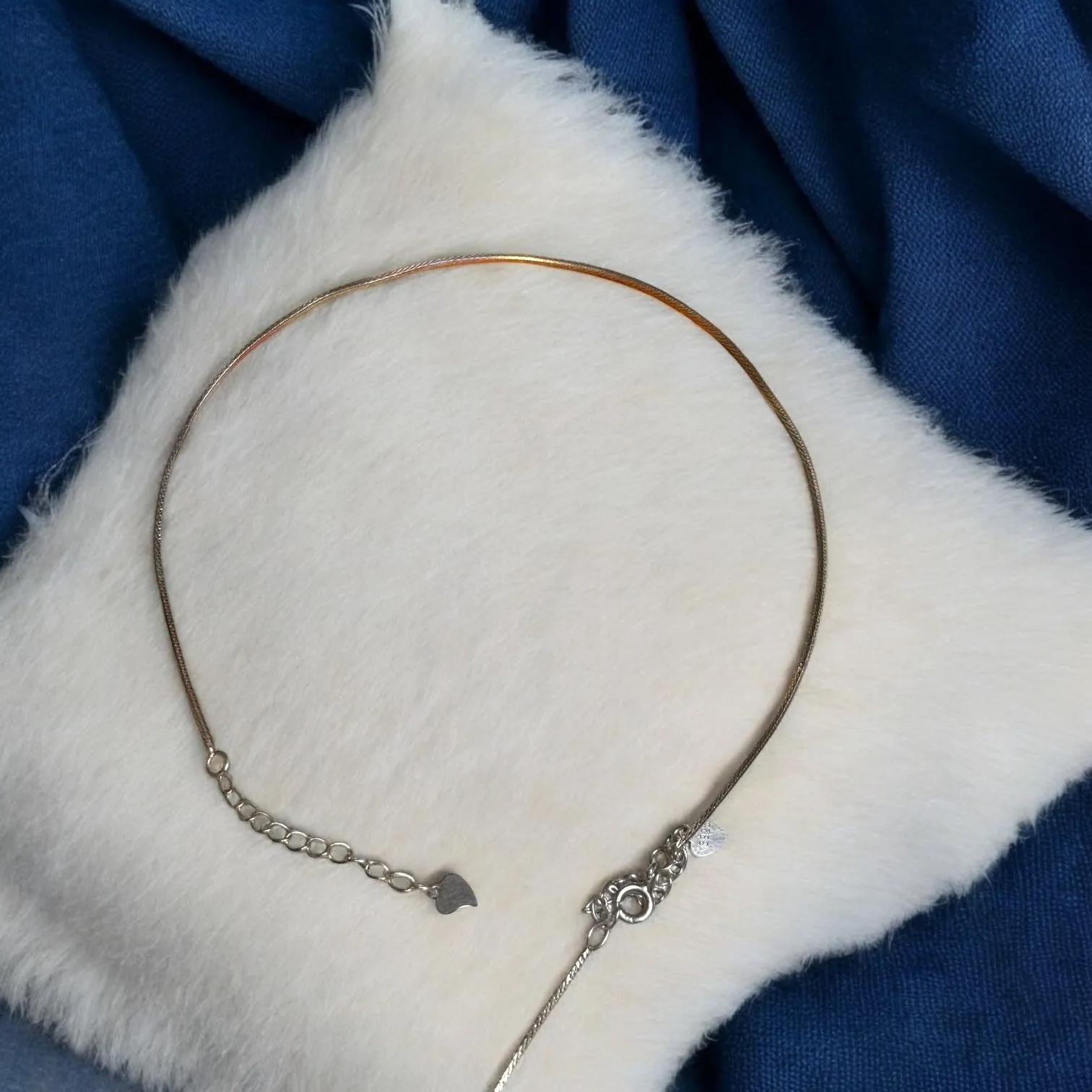 Sleek chain silver anklet