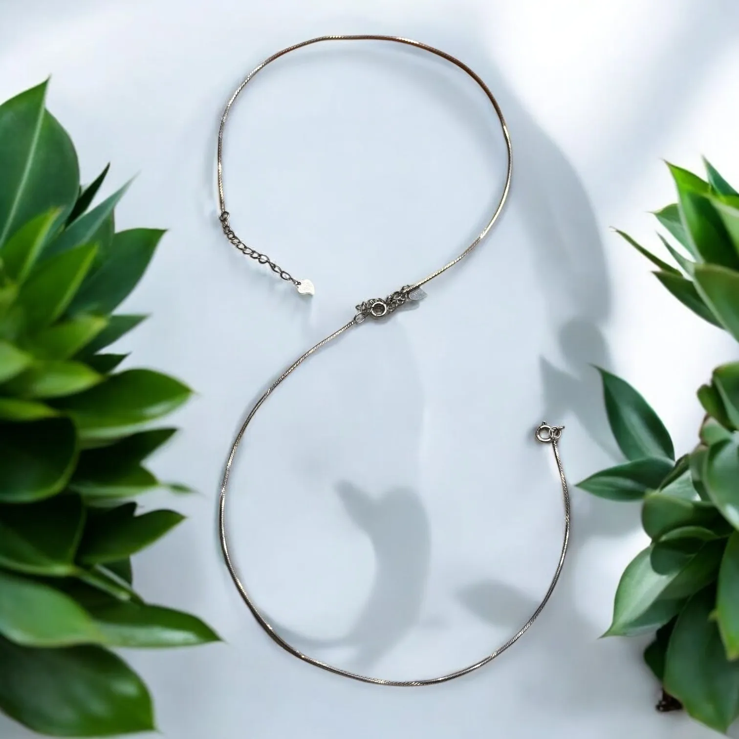 Sleek chain silver anklet