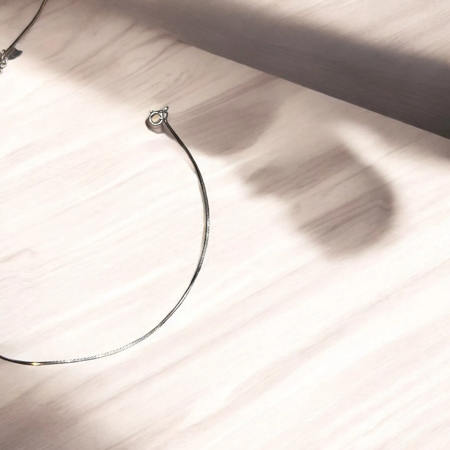 Sleek chain silver anklet